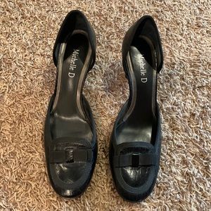 Michelle D black dress shoes